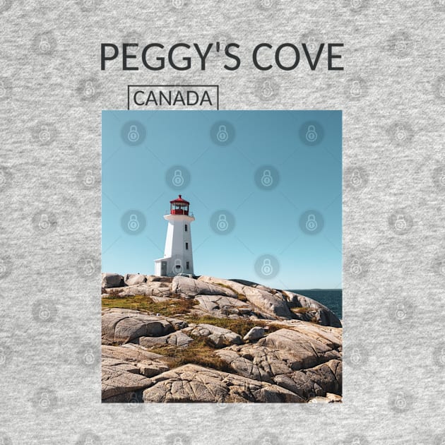 Peggy's Cove Lighthouse Nova Scotia Canada Souvenir Gift for Canadian T-shirt Apparel Mug Notebook Tote Pillow Sticker Magnet by Mr. Travel Joy